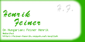 henrik feiner business card